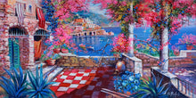 Load image into Gallery viewer, Amalfi painting,Italian painter &quot;Flowering on the coast&quot; original painter Ernesto De Michele
