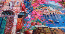 Load image into Gallery viewer, Amalfi painting,Italian painter &quot;Flowering on the coast&quot; original painter Ernesto De Michele
