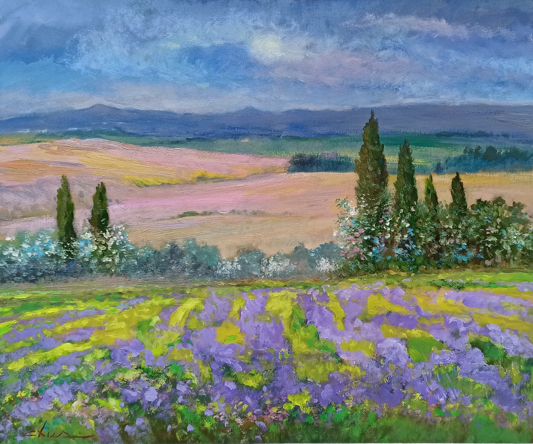 Tuscany painting by Biagio Chiesi painter 