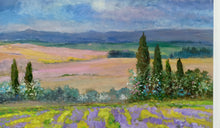 Load image into Gallery viewer, Tuscany painting by Biagio Chiesi painter &quot;Flowery impressionist landscape&quot; original Italian Toscana
