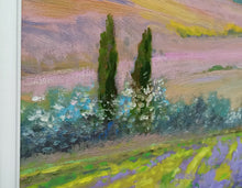 Load image into Gallery viewer, Tuscany painting by Biagio Chiesi painter &quot;Flowery impressionist landscape&quot; original Italian Toscana
