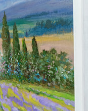 Load image into Gallery viewer, Tuscany painting by Biagio Chiesi painter &quot;Flowery impressionist landscape&quot; original Italian Toscana
