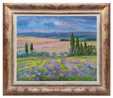 Load image into Gallery viewer, Tuscany painting by Biagio Chiesi painter &quot;Flowery impressionist landscape&quot; original Italian Toscana
