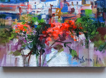 Load image into Gallery viewer, Amalfitan Coast painting,&quot;Flowering in the village&quot; by Mario Smeraglia,Italian painter,original Italy landscape
