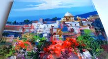 Load image into Gallery viewer, Amalfitan Coast painting,&quot;Flowering in the village&quot; by Mario Smeraglia,Italian painter,original Italy landscape
