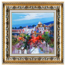 Load image into Gallery viewer, Amalfitan Coast painting,&quot;Flowering in the village&quot; by Mario Smeraglia,Italian painter,original Italy landscape
