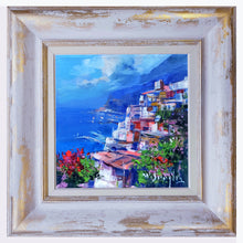 Load image into Gallery viewer, Amalfitan Coast painting,&quot;The blue coast&quot; by Mario Smeraglia,Italian painter,original Italy landscape (copia)
