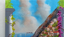 Load image into Gallery viewer, Positano painting, by Italian painter Silvio Valli &quot;Window on the coast&quot;,Italian painting,Amalfitan Coast
