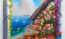 Load image into Gallery viewer, Positano painting, by Italian painter Silvio Valli &quot;Window on the coast&quot;,Italian painting,Amalfitan Coast
