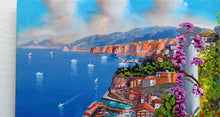 Load image into Gallery viewer, Sorrento painting, by Italian painter Silvio Valli &quot;Pointview on the gulf&quot;,Italian painting,Amalfitan Coast
