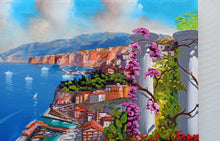 Load image into Gallery viewer, Sorrento painting, by Italian painter Silvio Valli &quot;Pointview on the gulf&quot;,Italian painting,Amalfitan Coast
