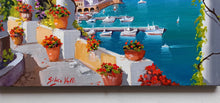 Load image into Gallery viewer, Amalfi painting, by Italian painter Silvio Valli &quot;Walkway on the coast&quot;,Italian painting,Amalfitan Coast
