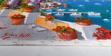 Load image into Gallery viewer, Amalfi painting, by Italian painter Silvio Valli &quot;Walkway on the coast&quot;,Italian painting,Amalfitan Coast
