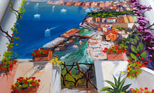 Load image into Gallery viewer, Sorrento painting, by Italian painter Silvio Valli &quot;Window on the gulf&quot;,Italian painting,Amalfitan Coast
