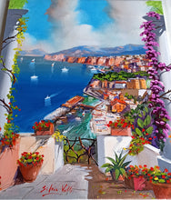 Load image into Gallery viewer, Sorrento painting, by Italian painter Silvio Valli &quot;Window on the gulf&quot;,Italian painting,Amalfitan Coast
