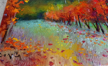 Load image into Gallery viewer, Tuscany painting landscape by Andrea Borella painter &quot;Autumn vineyard n°2&quot; original impressionist artwork Italy
