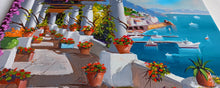 Load image into Gallery viewer, Amalfi painting, by Italian painter Silvio Valli &quot;Old terrace with flowers&quot;,Italian painting,Amalfitan Coast
