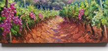 Load image into Gallery viewer, Tuscany painting by Domenico Ronca painter &quot;Vineyard foreground&quot; oil canvas original Toscana landscape
