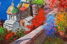 Load image into Gallery viewer, Positano painting by Andrea Borella painter &quot;Positano colors&quot; Italy seaside,original oil
