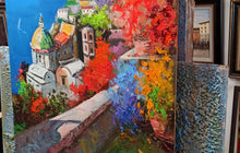 Load image into Gallery viewer, Positano painting by Andrea Borella painter &quot;Positano colors&quot; Italy seaside,original oil
