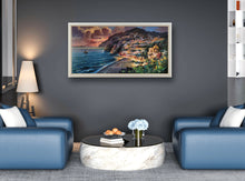 Load image into Gallery viewer, Positano painting Vincenzo Somma Italian painter &quot;Coast sunset&quot; Italy original artwork
