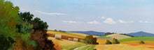 Load image into Gallery viewer, Tuscany painting Andrea Borella painter &quot;Countryside in July&quot; original landscape artwork Italy

