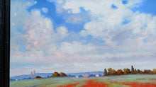 Load image into Gallery viewer, Tuscany painting by Andrea Borella painter &quot;Countryside in May - poppies field&quot; original landscape artwork Italy
