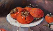 Load image into Gallery viewer, Still life Italian painting by Andrea Borella painter &quot;Composition with persimmon&quot; original artwork Italy
