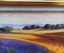 Load image into Gallery viewer, Tuscany painting by Andrea Borella painter &quot;Lavender field countryside&quot; original landscape artwork Italy
