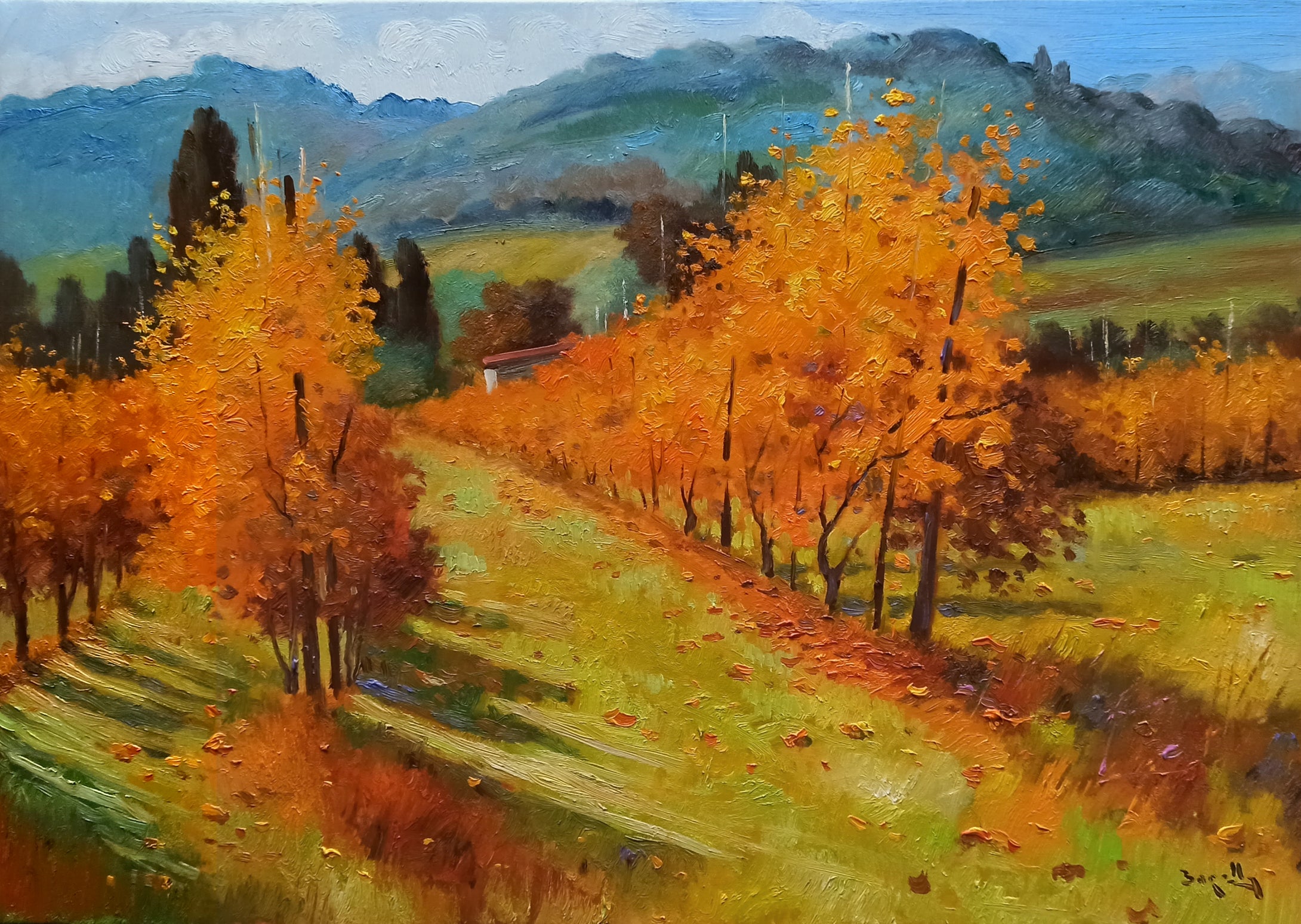 Tuscany painting by Andrea Borella painter 