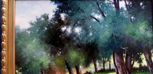 Load image into Gallery viewer, Italian painting by Andrea Borella painter &quot;Light among the olive trees&quot; landscape original artwork Italy
