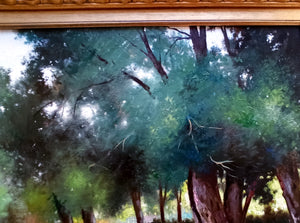 Italian painting by Andrea Borella painter "Light among the olive trees" landscape original artwork Italy