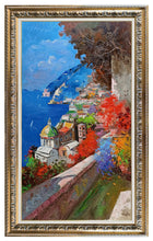 Load image into Gallery viewer, Positano painting by Andrea Borella painter &quot;Positano colors&quot; Italy seaside,original oil
