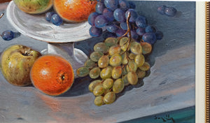 Still life Italian painting by Andrea Borella painter "Composition with fruits" original artwork Italy