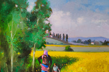 Load image into Gallery viewer, Tuscany painting by Andrea Borella painter &quot;Spring in the fields&quot; original artwork Italy
