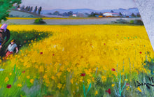 Load image into Gallery viewer, Tuscany painting by Andrea Borella painter &quot;Spring in the fields&quot; original artwork Italy
