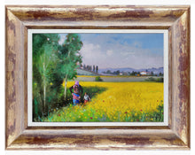 Load image into Gallery viewer, Tuscany painting by Andrea Borella painter &quot;Spring in the fields&quot; original artwork Italy
