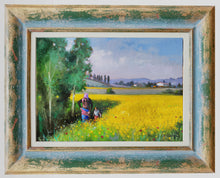 Load image into Gallery viewer, Tuscany painting by Andrea Borella painter &quot;Spring in the fields&quot; original artwork Italy
