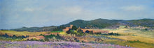 Load image into Gallery viewer, Tuscany painting Biagio Chiesi painter &quot;Landscape with lavender&quot; original Italian artwork Toscana
