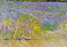 Load image into Gallery viewer, Tuscany painting Biagio Chiesi painter &quot;Landscape with lavender&quot; original Italian artwork Toscana
