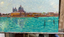 Load image into Gallery viewer, Venice painting cityscape by Biagio Chiesi painter &quot;Canal Grande&quot; original Italian artwork Toscana
