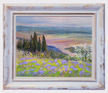 Load image into Gallery viewer, Tuscany painting by Biagio Chiesi painter &quot;Spring colors landscape n°1&quot; original Italian landscape Toscana

