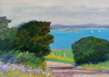Load image into Gallery viewer, Tuscany painting Biagio Chiesi painter &quot;Elba Island panorama&quot; original Italian artwork Toscana
