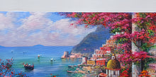 Load image into Gallery viewer, Positano painting,Italian painter &quot;Flull of colours view&quot; original painter Ernesto De Michele
