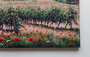 Tuscany painting by Roberto Gai "One day in the vineyard n°2" Toscana artwork landscape oil canvas