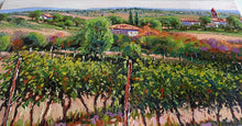 Load image into Gallery viewer, Tuscany painting by Roberto Gai &quot;One day in the vineyard n°1&quot; Toscana artwork landscape oil canvas
