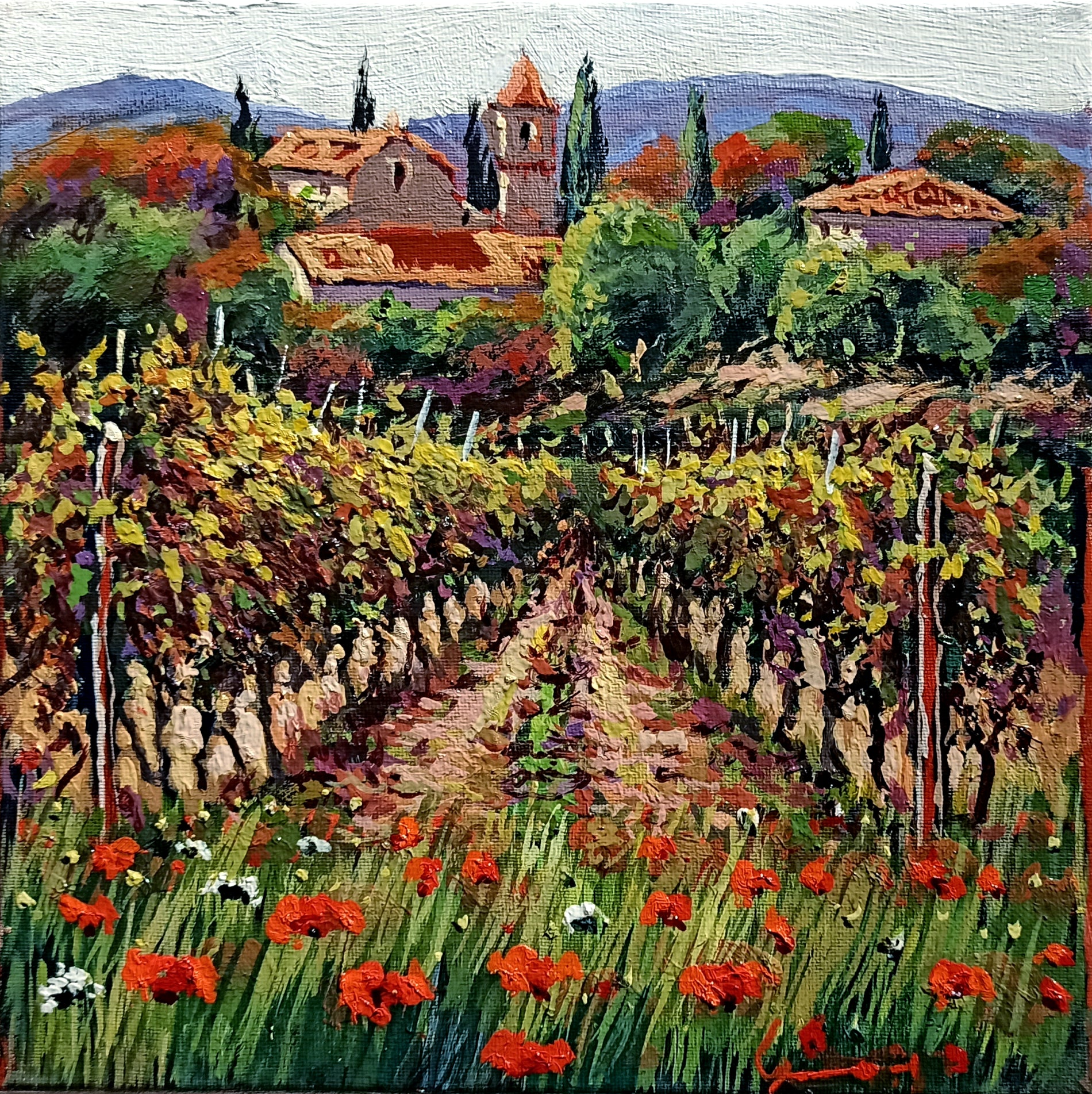 Tuscany painting by Roberto Gai 