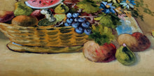 Load image into Gallery viewer, Still life &quot;fruits and Flowers&quot; old painting Gino Guidi 1914 painter original oil Italian vintage artwork

