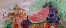 Load image into Gallery viewer, Plate with fresh fruits old painting by Guido Guidi 1901 painter original oil Italian vintage artwork
