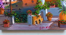 Load image into Gallery viewer, Amalfi painting, by Silvio Valli painter &quot;Sunset from the terrace&quot;,Italian painting,Amalfitan Coast
